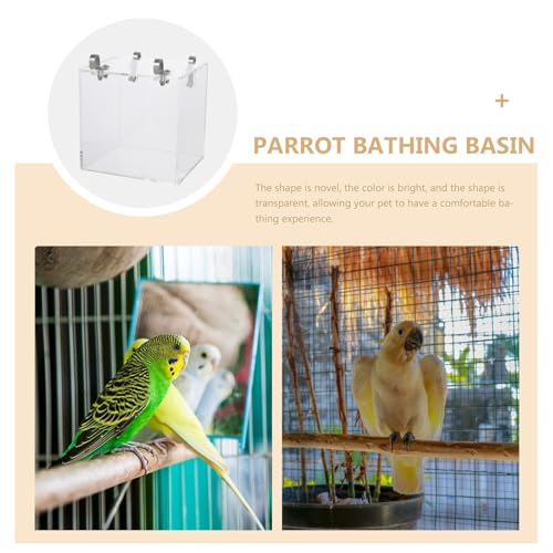 Caja de Baño para Loros de Acrílico Resistente SHERCHPRY 4
