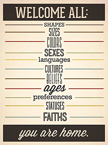 Children Inspire Design Welcome All Wall Art Print 08x10 Inch Print, Nursery Decor, Kid's Wall Art Print, Kid's Room Decor, Gender Neutral