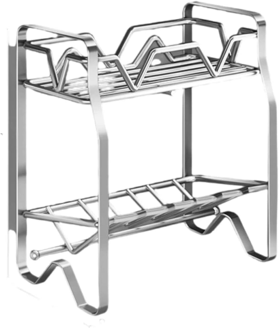 Seasoning Rack, Stainless Steel Kitchen Seasoning, Desktop Storage, No Installation, Multi-Layer Stoage, Countertop Stoage