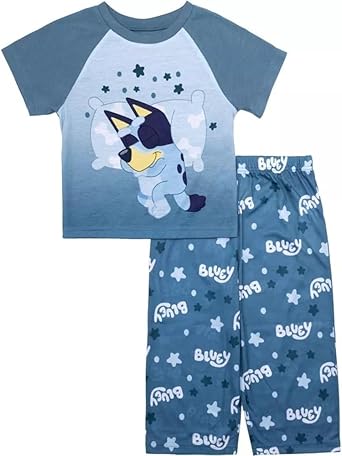 Bluey Toddler Boys 2-Piece Pajama Set Short Sleeve Shirt and Pants Sleepwear