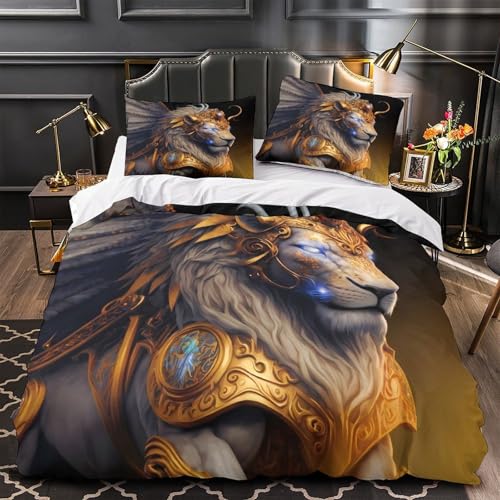 Housse de couette dragon 3D en microfibre résistante et hypoallergénique 200x200