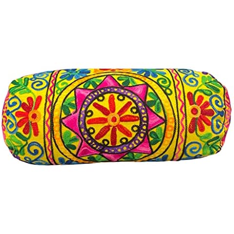 Original Kikan Embroidered Cotton Bolster Cover Cover
