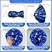 Hanaive 3 Pcs Cheerleading Pom Poms and Large Cheerleader Hair Bow Metallic Cheer Supplies for Team Spirit Sports Dance Cheering(Blue,Classic Style)