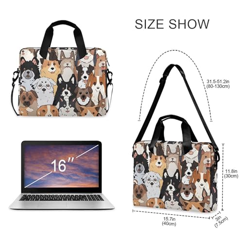 Maletín para portátil con estampado de perros 13-15.6 pulg miniatura 4