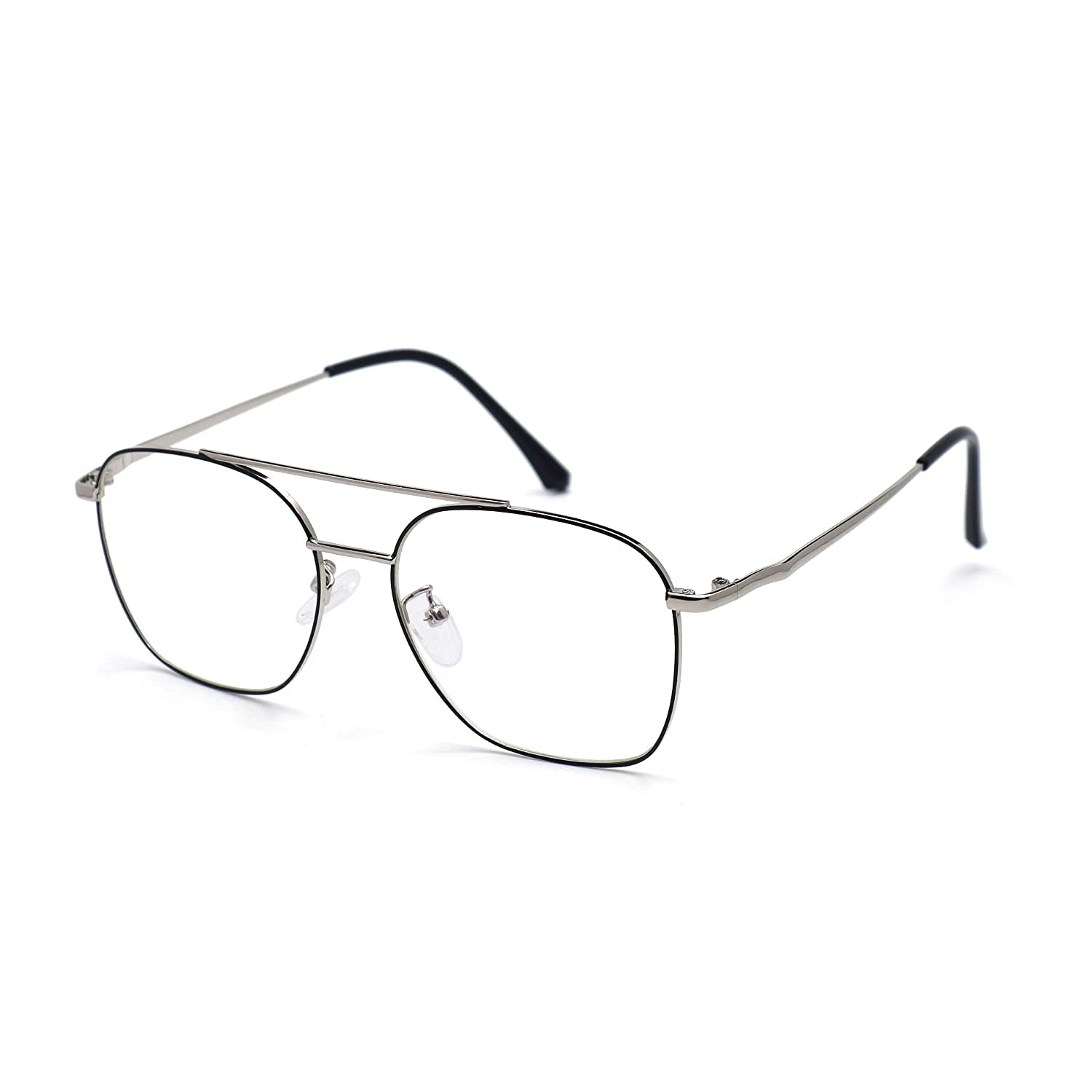 Men Women Square Eyeglasses Reading Zero Power Blue Light Blocking Computer Glasses