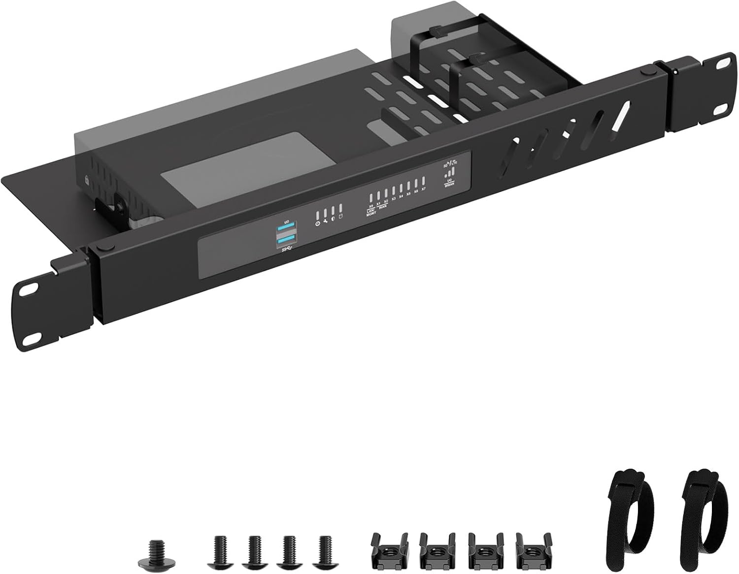 Mini Rack Mount for SonicWall Firewall, 19in 1U Hinged Server Rack Shelf