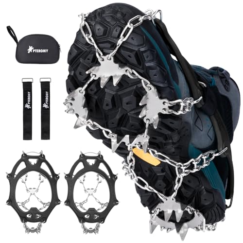 PTEROMY Crampons 24 Spikes