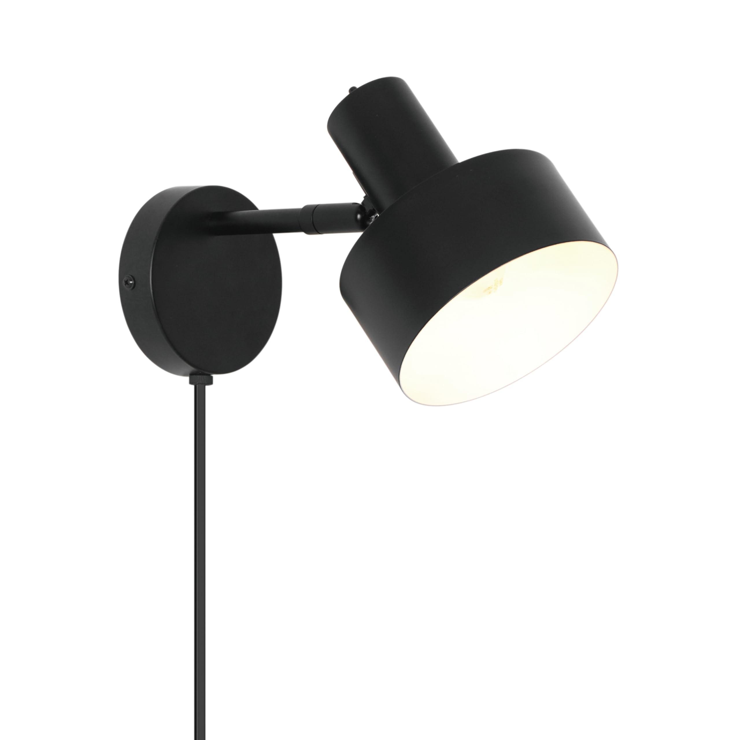 B&Q -  Matis Metal Wall Light  Black,plug In Or Mains