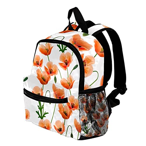 Sac à dos enfants floral orange 30,5 cm pour garçons et filles