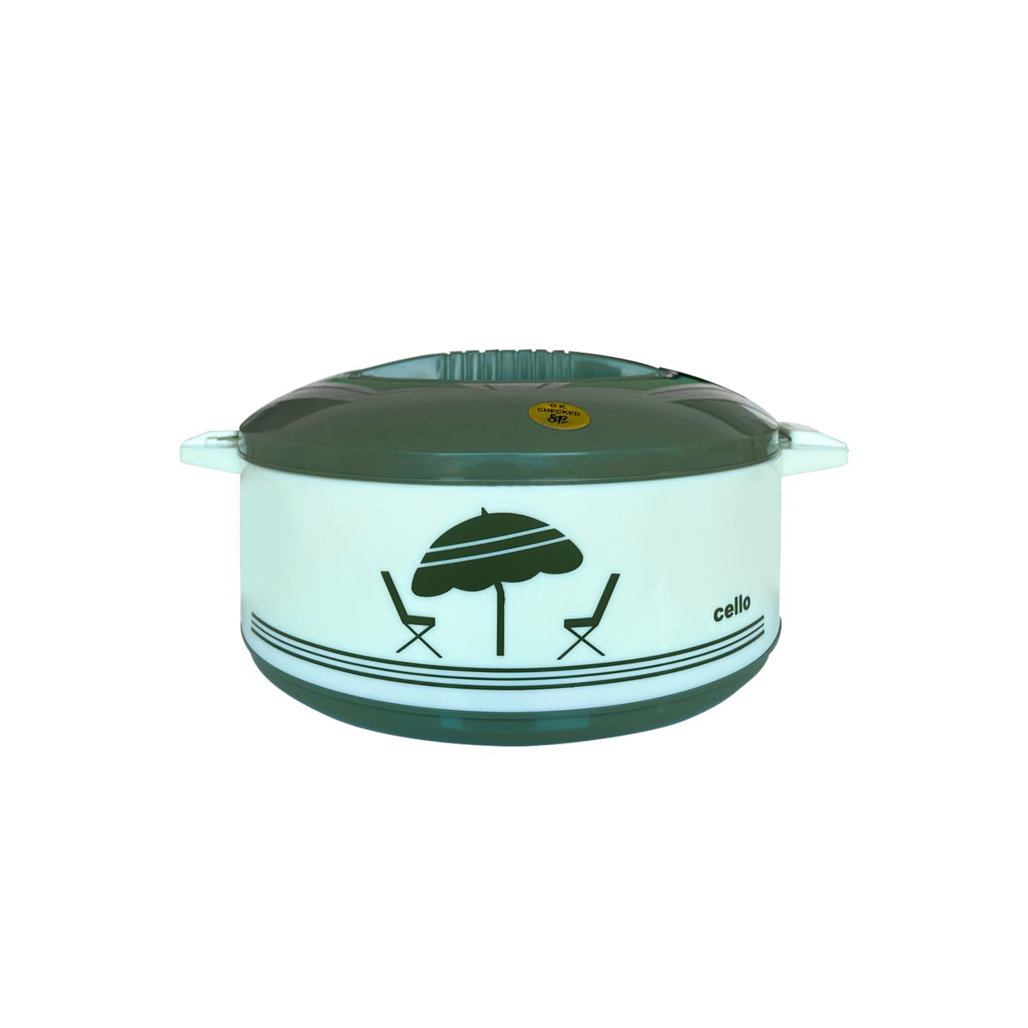 Cello Chef 1500 Deluxe Insulated Hot-Pot Casserole Warmer & Cooler (Green), 1250 ml Capacity