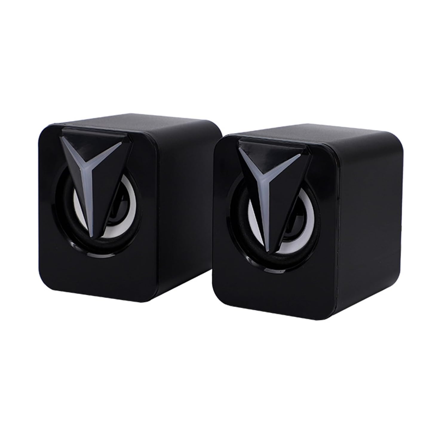 Small Office Speaker Portable Loudspeaker Pair of USB Sound Box with RGB Light for Computer Laptop Mini Virtual