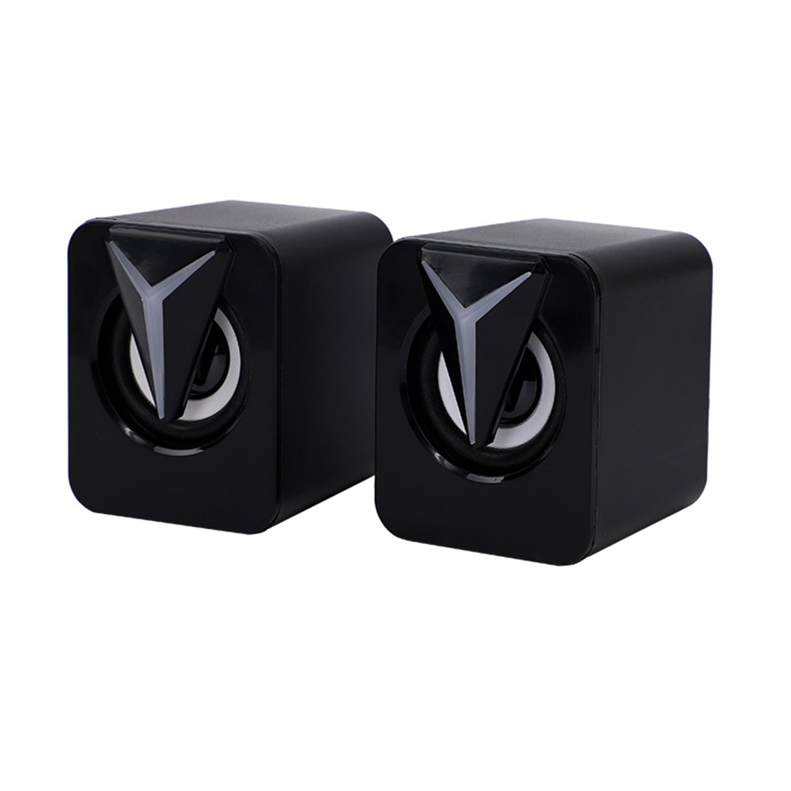 Small Office Speaker Portable Loudspeaker Pair of USB Sound Box with RGB Light for Computer Laptop Mini Virtual