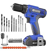 FADAKWALT 20V MAX Cordless Drill Set,Power Drill Kit with Lithium-Ion and charger, 3/8-Inch Keyle...