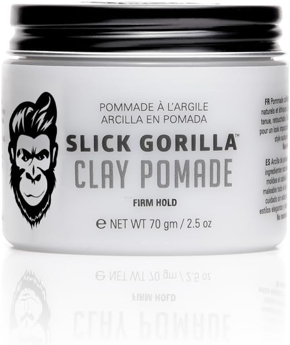 Clay Pomade for Men | 2.5 oz (75 ml) | Firm Hold Hair Clay with Natural Matte Finish | Non-Greasy Men’s Hair Pomade for Textured, Wavy & Thick Hair | Easy to Wash, No Flakes