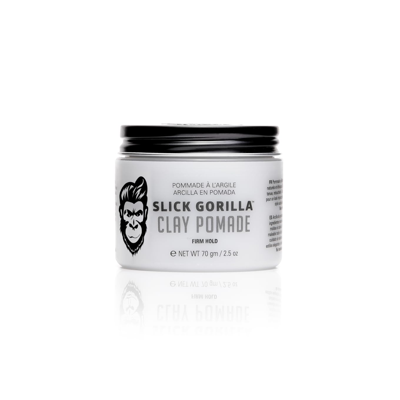 Slick GorillaHair Clay Pomade for Men, Mens Hair Pomade for Firm Hold, Strong Structure, Low Shine, Natural Matte Finish, Clay Styling Products, 70 g