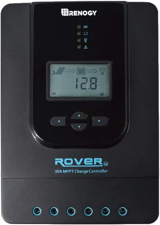 30A MPPT Charge Controller, 30 Amp 12V/24V DC Input MPPT Solar Charge Controller Auto Parameter Adjustable LCD Display Solar Panel Regulator fit for Gel Sealed Flooded and Lithium Battery