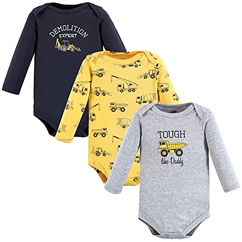 Image of Hudson Baby Baby Girls' Cotton Long-sleeve Bodysuits 3-pack