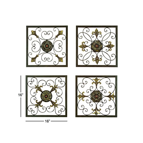 Deco 79 91561 Metal Fleur De Lis Home Wall Decor Wire Scroll Wall Sculpture thumb #5