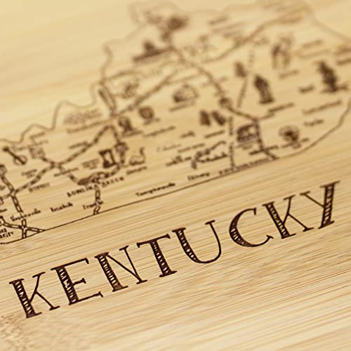 Image of Totally Bamboo A Slice of Life Kentucky Engraved Map Cutting Board