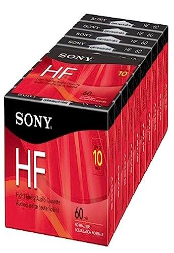 Gravadores de cassete Sony 10C60HFL 60 minutos HF – 10 tijolos