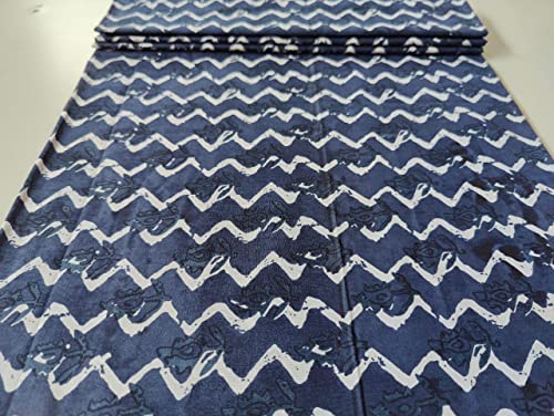 Image of Floral Printed Cotton Fabric Cloth Hand Block Print Fabric Women Material Running Jaipuri Hand Block Printed Women Dress Material Kurtis Natural 44 inch Inches Width 2.5 Meter