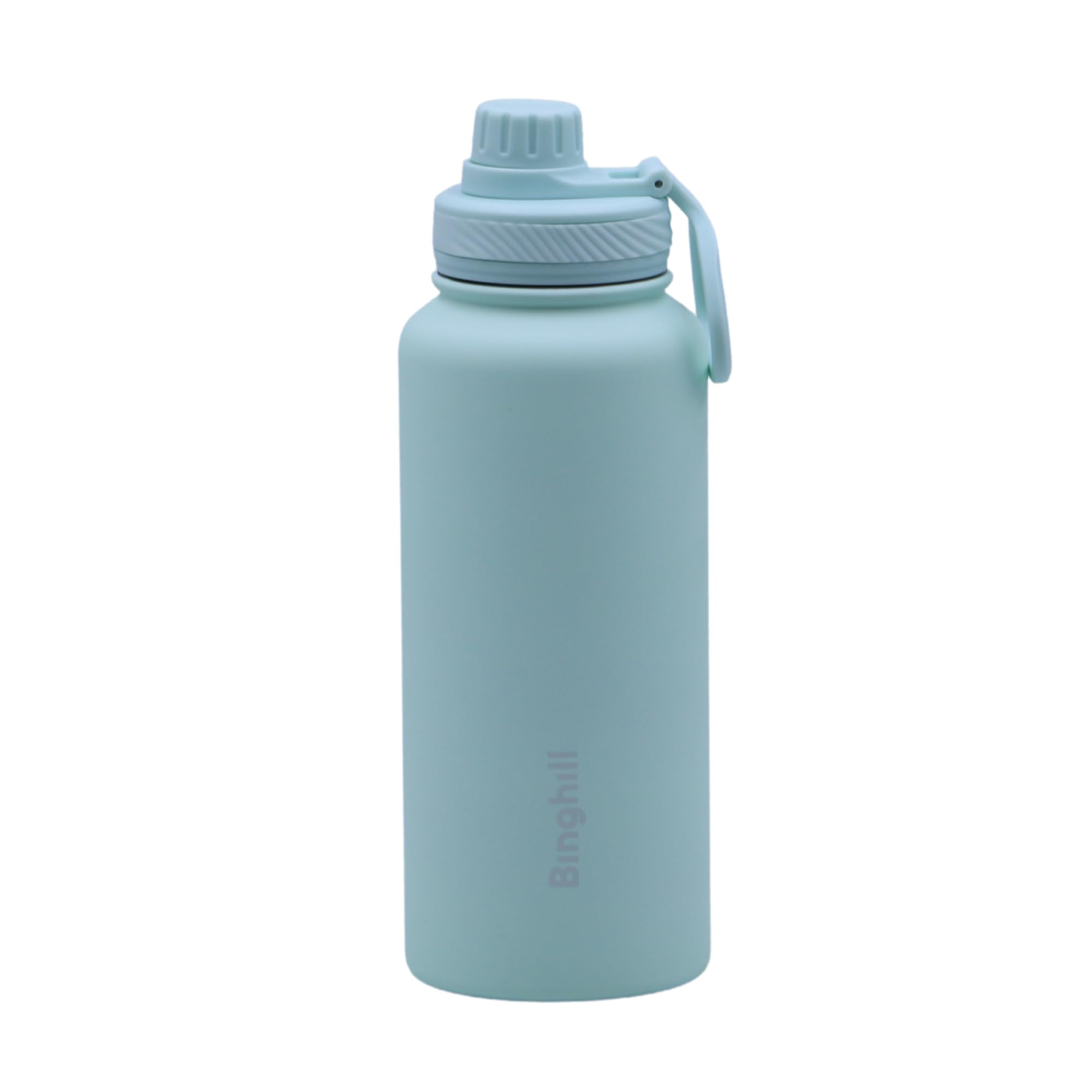 Binghill 32 oz vacuum insulated stainless steel water bottle with spout lid for cold water drinks, sports, travel, outdoor and school (Ether)