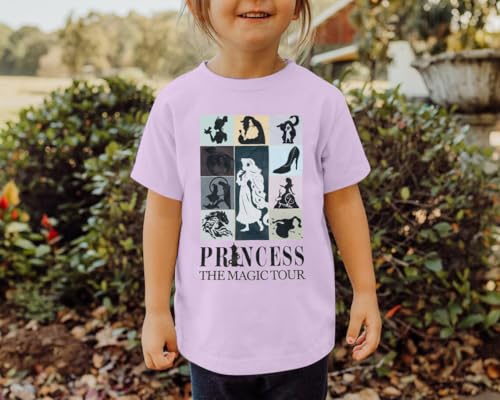 Image of Princess Shirts Toddler Girl Magic Kingdom Kid Shirt Girls Trip Tee Holiday Magical Castle Vacation Short Sleeve Tops