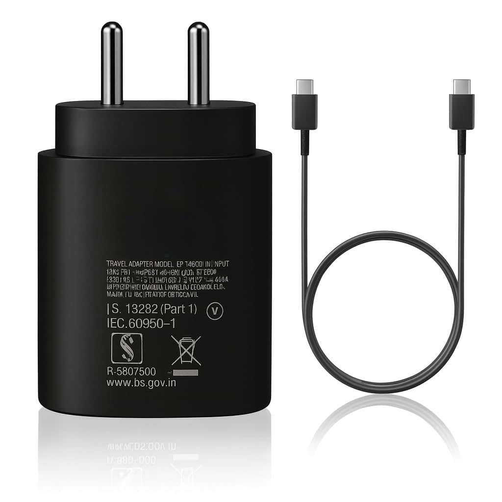 25W Type-C PD 3A Superfast Charging Adapter with 1M Cable for Samsung A57|A37|A07|A55|A16|A36|A56|A35|A06|M17e|M36|M35|M16|M06|M05|M56| F70e|F17|F36|F06|F05|F56|F16|S26|Tab-25watt USB C Fast Charger-picture-39