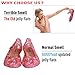 GUGUYeah Pink Princess Costumes Cute Jelly Flats Shoes,Cosplay Birthday Party Dress Up Sandals for Little Girls, Toddler or Kids