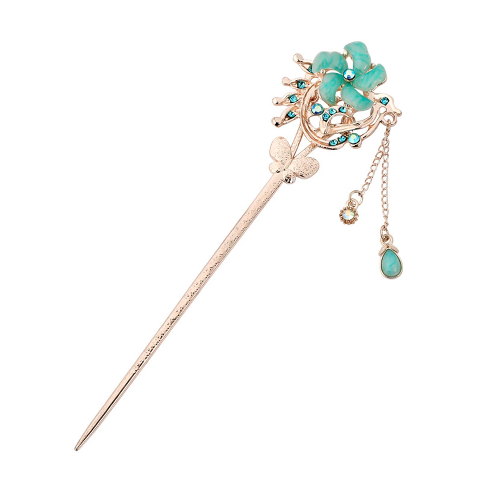 Vintage-Haarstäbchen Mit Strasssteinen & Blumen – Elegante Haarnadeln Für Hochzeiten & Alltag (Silber, 3 Stück)