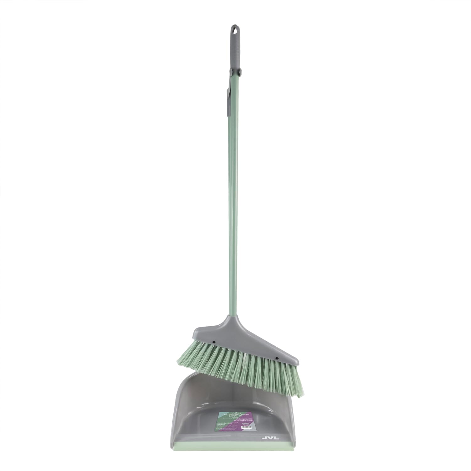 Jvl Long Handle Dustpan & Brush SetGrey from B&Q