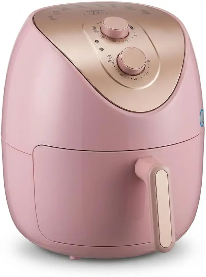 AIR FRYER HOMELAND 4 LITROS 127V 220V CINZA E ROSA DESIGN MODERNO CONTROLE DE TEMPERATURA E TIMER (Rosa, 220V)
