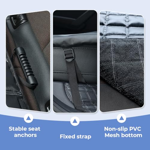 KYG Hundedecke Auto Rückbank 4-in-1,Rücksitz mit Seitenschutz,100% Wasserdicht,Kratzfeste rutschfeste Hundesitz Auto Rückbank für PKWs, LKWs, und SUVs 135x147cm Schwarz