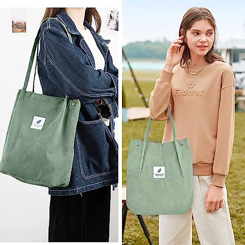PALAY-Hand-Bags-Corduroy-Tote-Bags-For-Women-Large-Capacity-Shoulder-Bag-with-Inner-Pocket-for-School-Work-Shopping-Travel-Daily-Use-Grocery-Casual