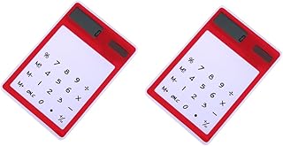 Ciieeo 2 Pcs Mini Calculadora Calculadora Calculadora Transparente Calculadora Portátil Calculadora De Tela Sensível Ao Toque Computador De Negócios