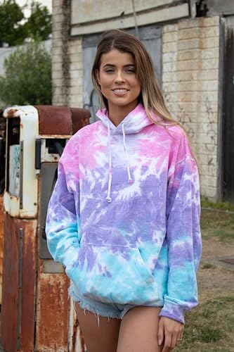 Image of Colortone Tie Dye Pullover Hoodies for Women and Men - Classic Fit Sweatshirts