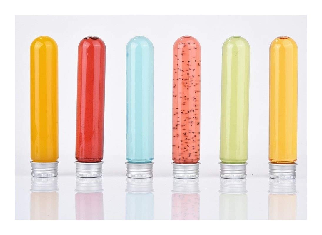 Xianglaa- probówki na prezent, 25 x z aluminiowymi zakrętkami, 40 ml doskonałe plastikowe przezroczyste probówki, 25 x 140 mm przyjęcie, szeroki zakres zastosowań