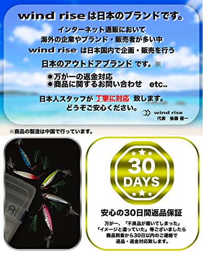 wind rise メタルジグ セット ５個セット ケース付き 20g 30