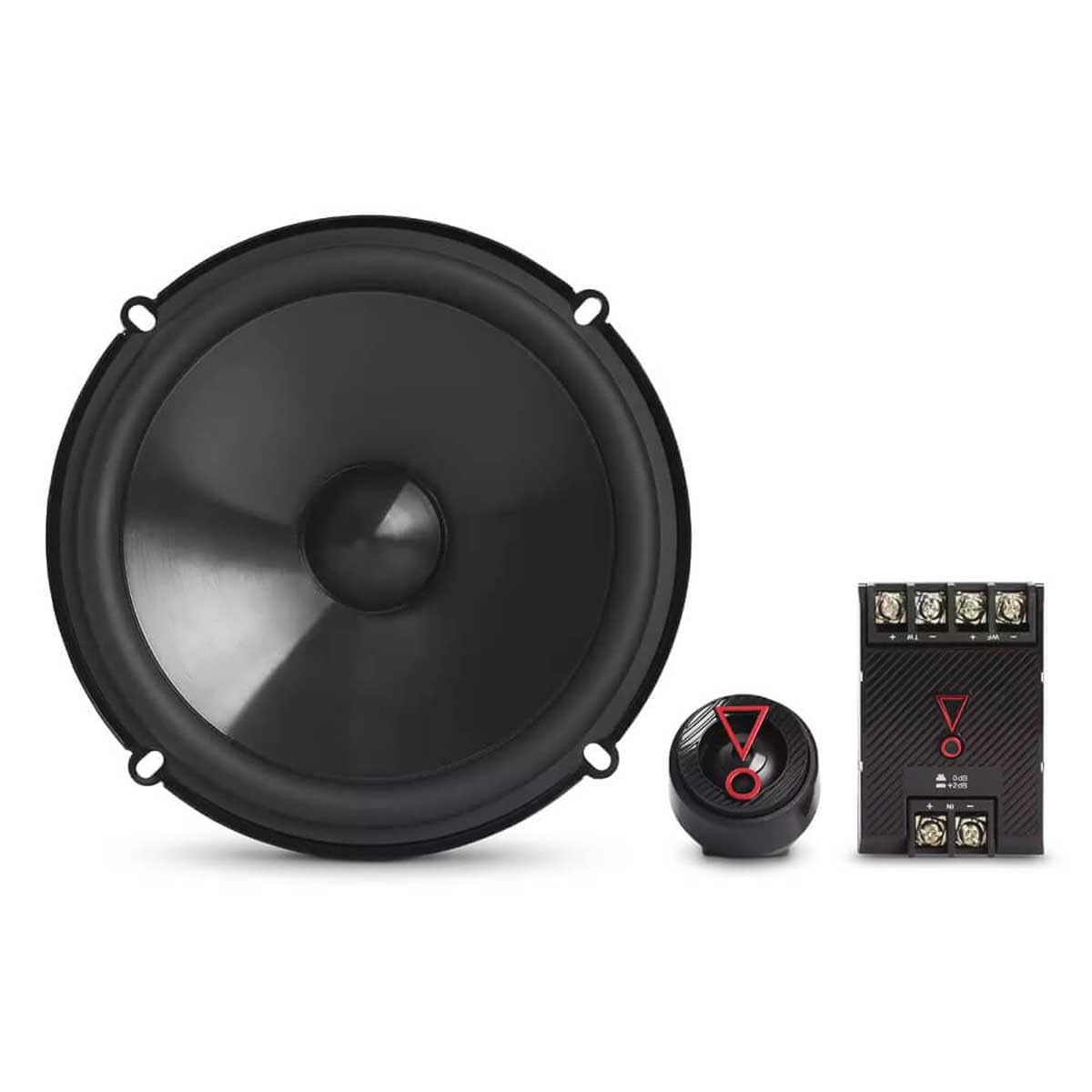 Lautsprecher Boxen Einbaupaket für JBL Stage3 607CF kompatibel mit Audi TT 8N vorne | 2X Tief-Mitteltöner 2X Hochtöner