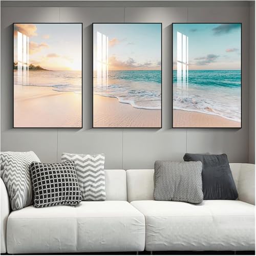 Art mural sur toile triptyque moderne 40x60 avec cadre noir design - 2