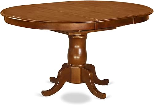 Miniatura 4 de East West Furniture PORT7-SBR-W - Juego de mesa de comedor de 7 piezas compuesto por una mesa de cocina ovalada con hojas de mariposa y 6 sillas de