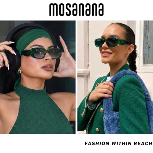 Image of mosanana Trendy Rectangle Sunglasses for Women Men-Goulding