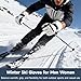 Machify Touchscreen Waterproof Winter Ski Gloves for Men and Women, Zipper Pocket Design, Windproof and Warm Gloves with Thermal Fleece Lining for Cycling, Skiing, Hiking