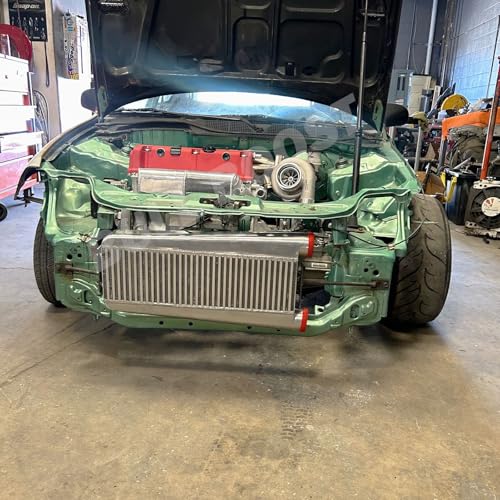 Intercooler de fluxo vertical série K de 7,6 cm K20 K24 para Honda Acura RSX Civic EK EG