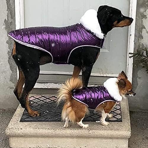 Sweetie B Petwear Dog Winter Coat – Dog Clothes Winter Jacket with Polar Fleece Lining – Waterproof Dog Hoodie with Leash Hole –…