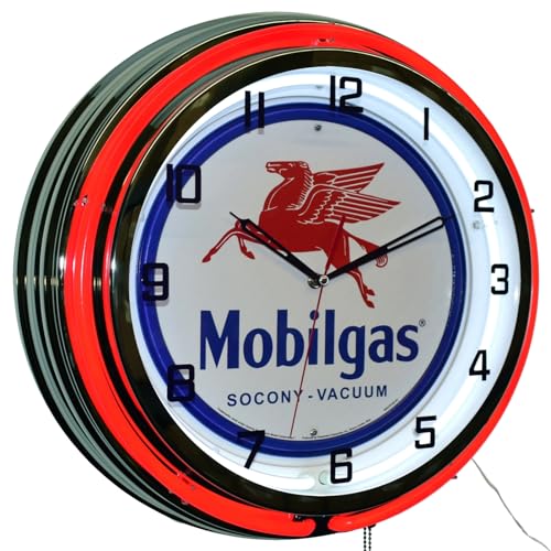 19 inch Mobil Gas Socony Vacuum Sign Clock