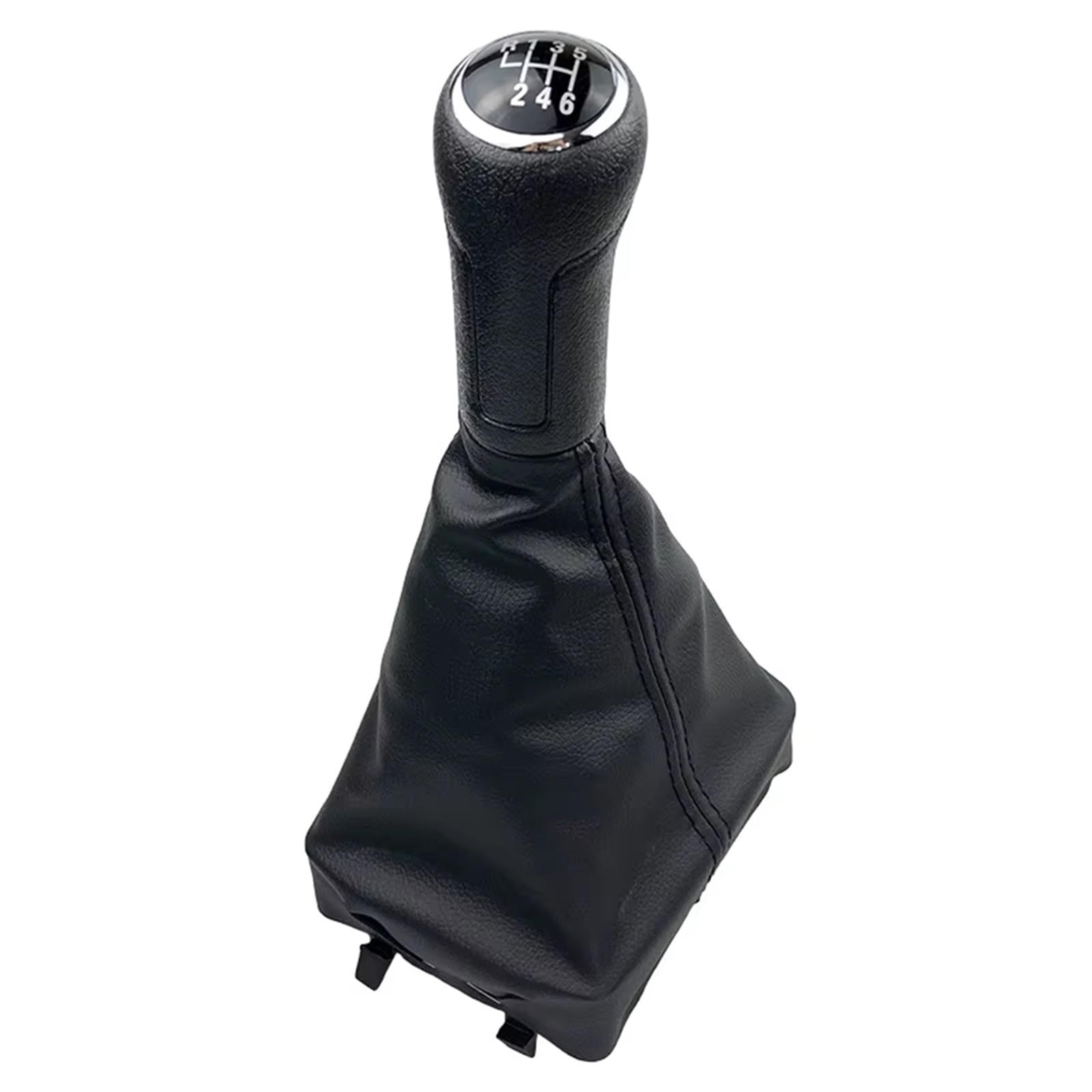 EFDDTBHE Compatible with VW for Polo 9N 9N2 2002 2003 2004 2005 2006 2007 2008 2009 5/6 Speed Car Gear Shift Knob with Gaitor Boot Cover Shifter Handle(6 Speed B0232)