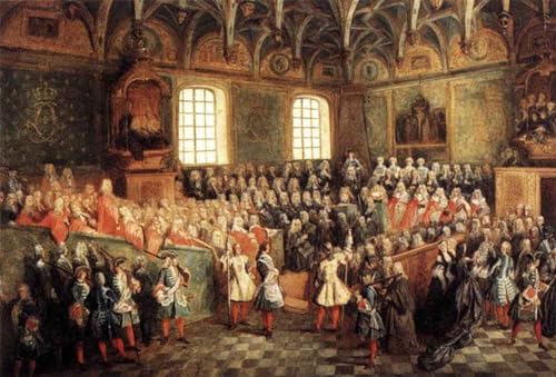 Art mural Parlement de Paris Lancret idéal pour créer une ambiance vintage de salon ou bureau