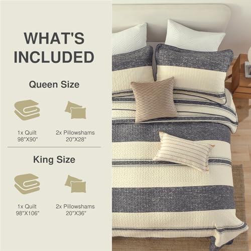 Edredón King 100% algodón gris carbón reversible de alta densidad con fundas 8