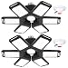 Led Garage Lights 2-Packs, 80W 8000LM Deformable Triple Glow Garage Lighting with 3 Adjustable LED Panels, E26 Ceiling Light Led Shop Lights for Garage Warehouse Basement Workshop and Yard